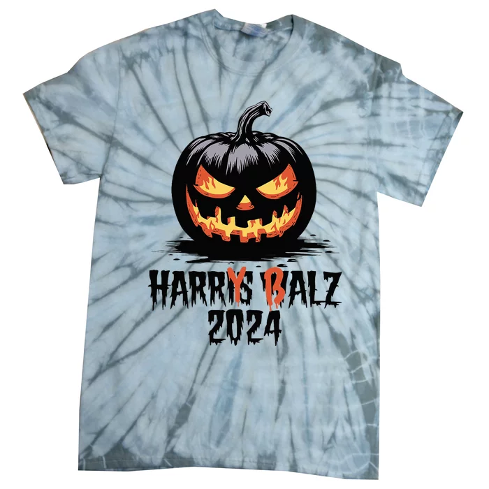 Harry Balz 2024 Funny Kamala Harris Walz Pumpkin Tie-Dye T-Shirt