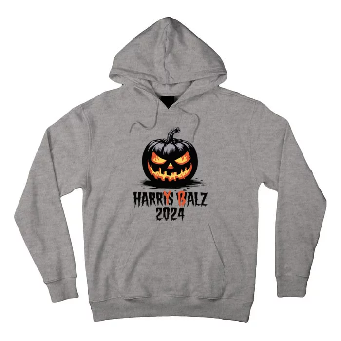 Harry Balz 2024 Funny Kamala Harris Walz Pumpkin Tall Hoodie