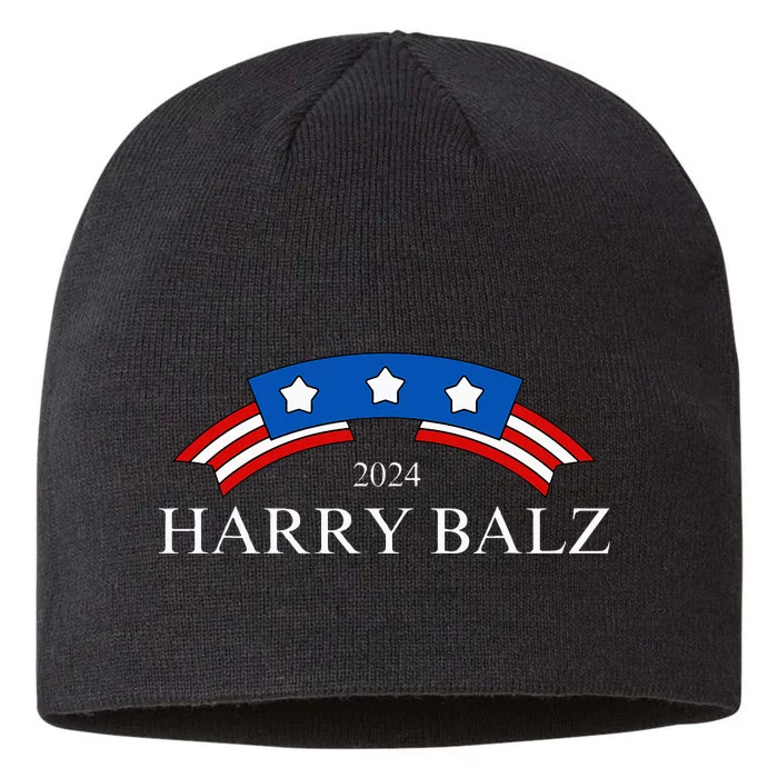 Harry Balz 2024 Funny Harris Walz 24 Democratics Vote 8 1/2in Sustainable Knit Beanie