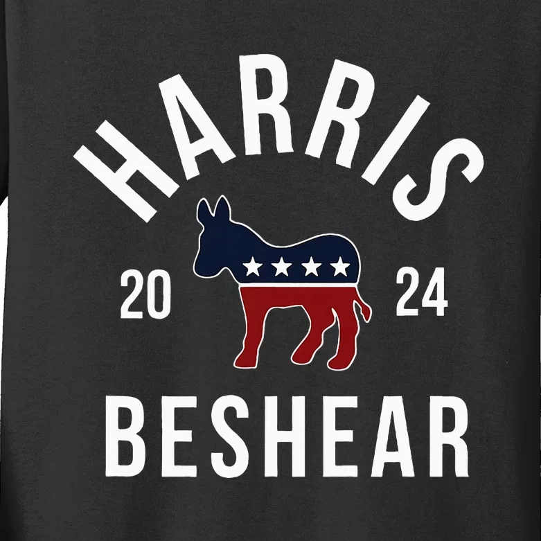 Harris Beshear 2024 Vote Kamala Harris Andy Beshear 24 Rally Kids Long Sleeve Shirt