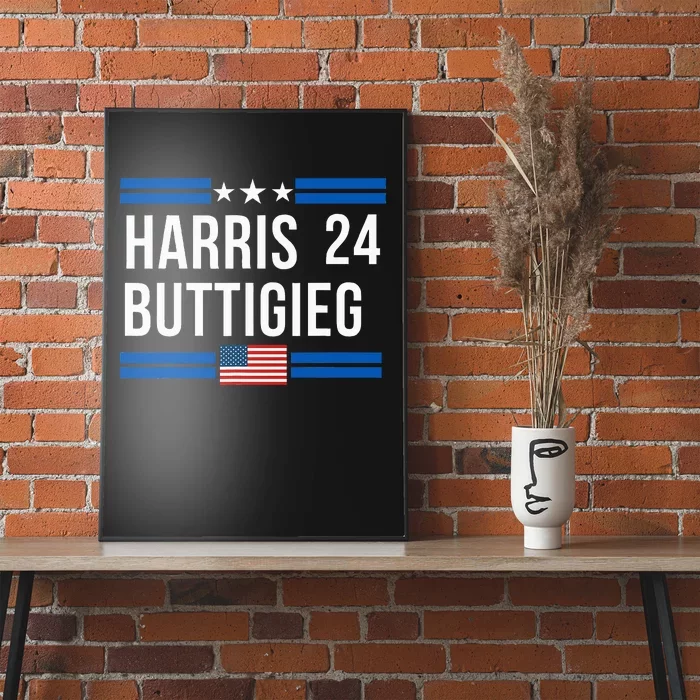 Harris Buttigieg 2024 Presidential Elect Campaign Poster