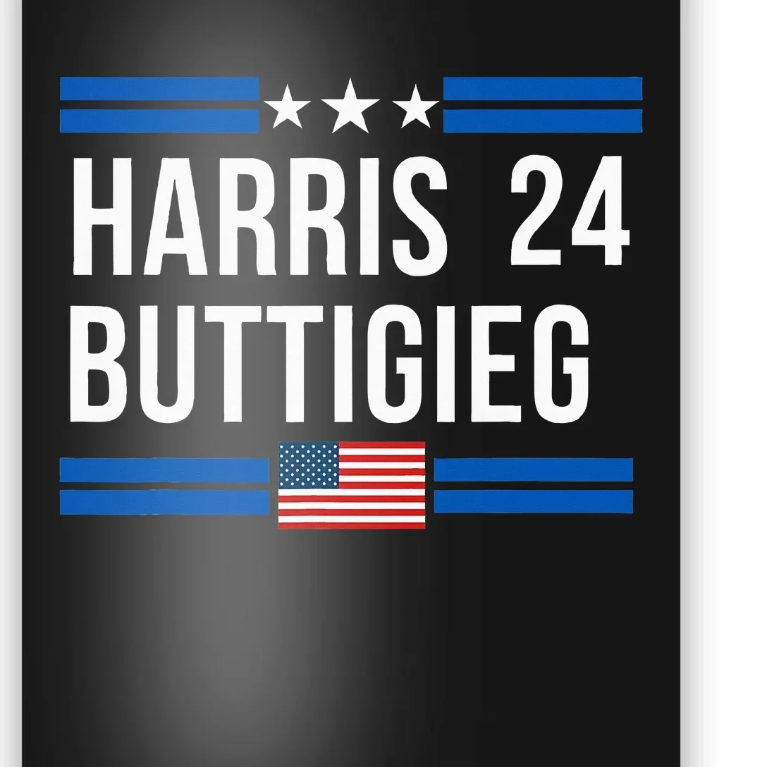 Harris Buttigieg 2024 Presidential Elect Campaign Poster