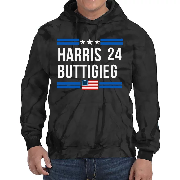 Harris Buttigieg 2024 Presidential Elect Campaign Tie Dye Hoodie