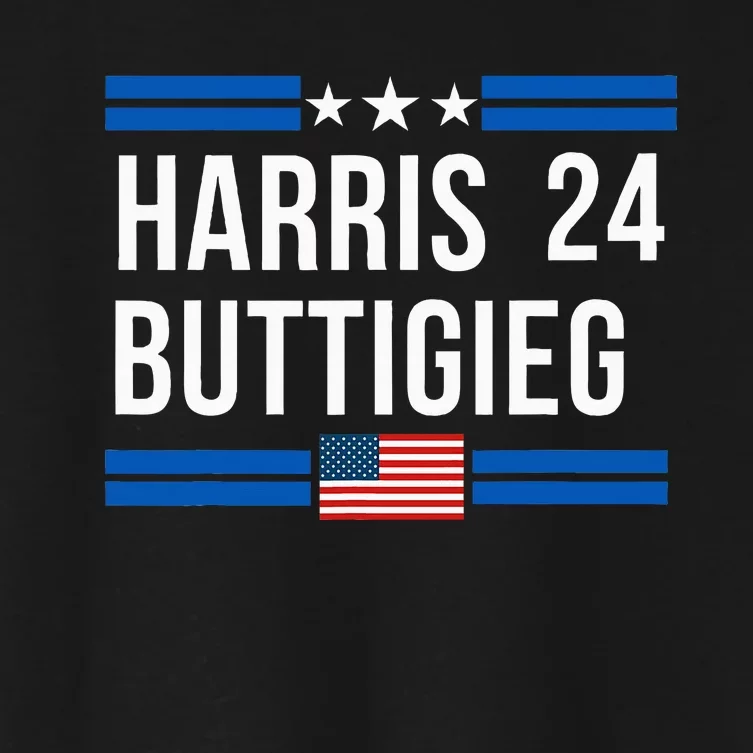 Harris Buttigieg 2024 Presidential Elect Campaign Women's Crop Top Tee