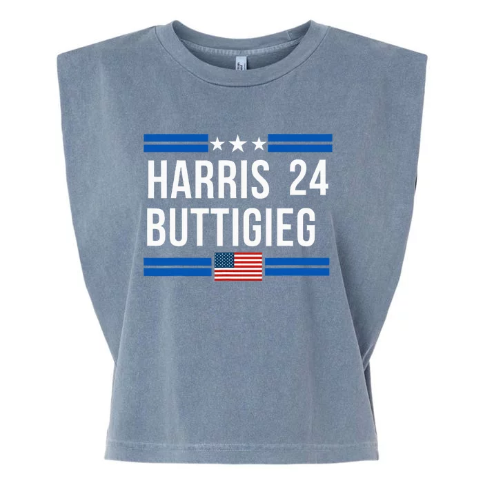 Harris Buttigieg 2024 Presidential Elect Campaign Garment-Dyed Women's Muscle Tee