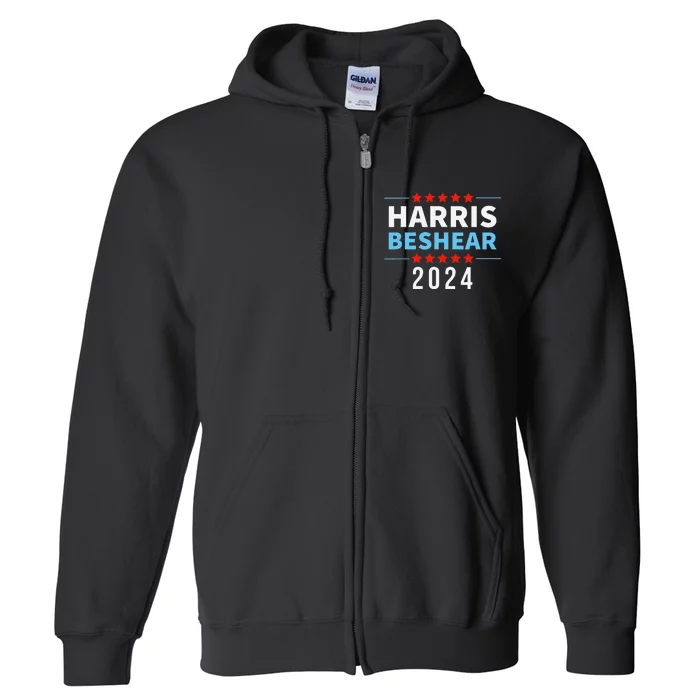 Harris Beshear 2024 Kamala Harris Andy Beshear President Full Zip Hoodie