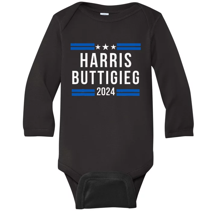 Harris Buttigieg 2024 Presidential Elect Campaign Baby Long Sleeve Bodysuit