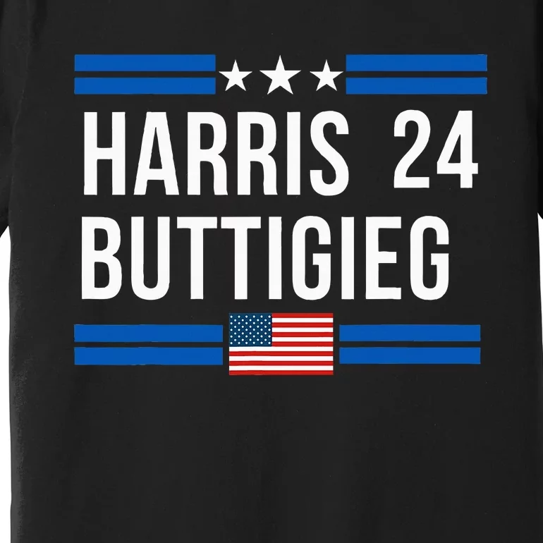 Harris Buttigieg 2024 Presidential Elect Campaign Premium T-Shirt