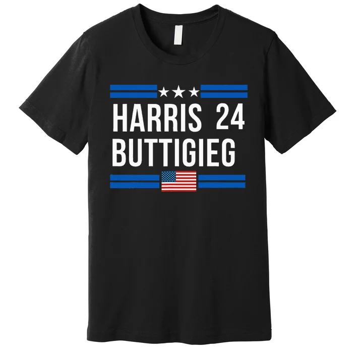 Harris Buttigieg 2024 Presidential Elect Campaign Premium T-Shirt