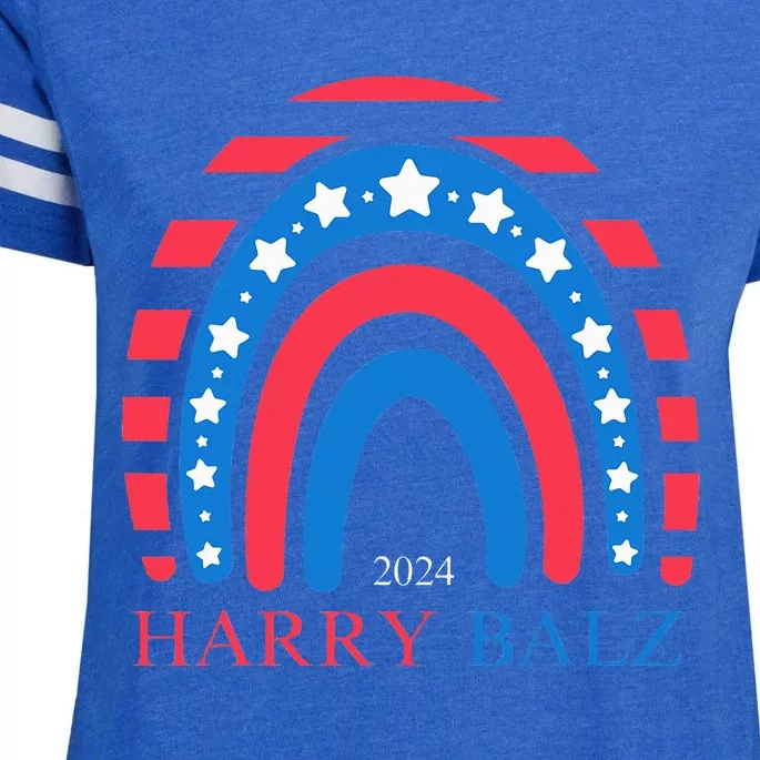 Harry Balz 2024 Funny Harris Walz 24 Democratics Vote Enza Ladies Jersey Football T-Shirt