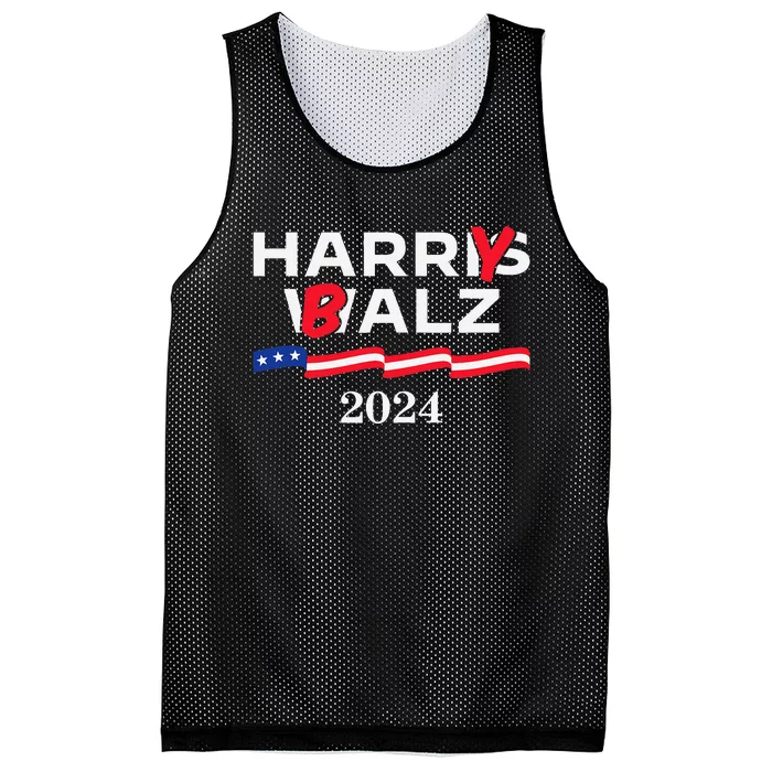 Harry Balz 2024 Harris Walz 2024 Funny Meme Mesh Reversible Basketball Jersey Tank