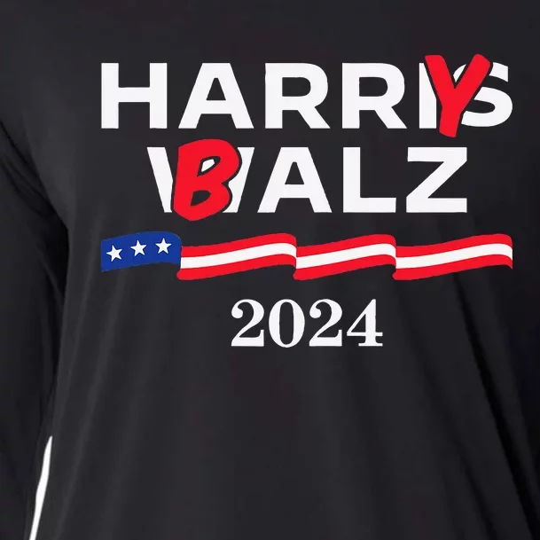 Harry Balz 2024 Harris Walz 2024 Funny Meme Cooling Performance Long Sleeve Crew