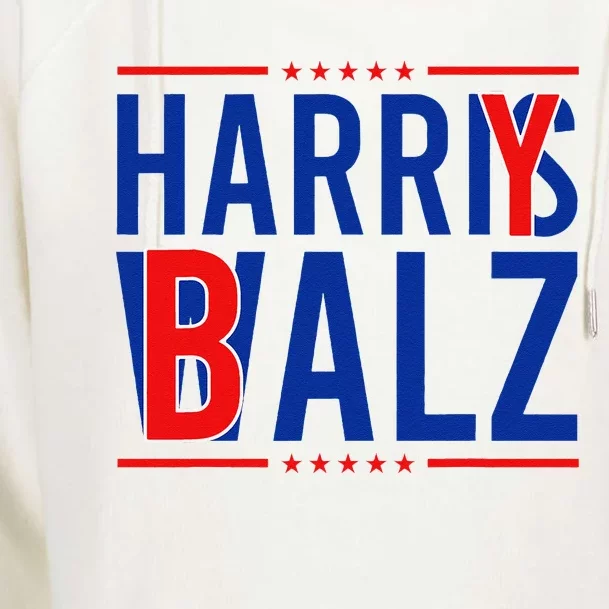 Harry Balz 2024 Funny Kamala Harris Walz Democrat Political Womens Funnel Neck Pullover Hood