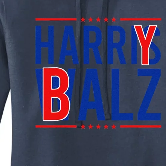 Harry Balz 2024 Funny Kamala Harris Walz Democrat Political Women's Pullover Hoodie