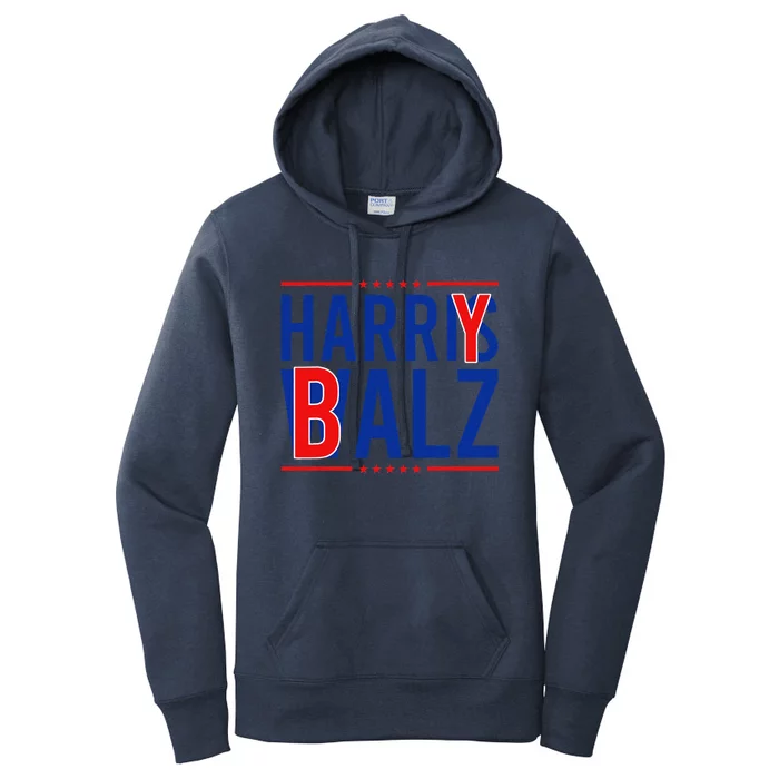 Harry Balz 2024 Funny Kamala Harris Walz Democrat Political Women's Pullover Hoodie