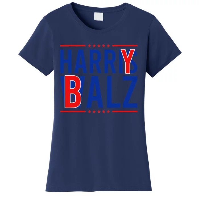 Harry Balz 2024 Funny Kamala Harris Walz Democrat Political Women's T-Shirt