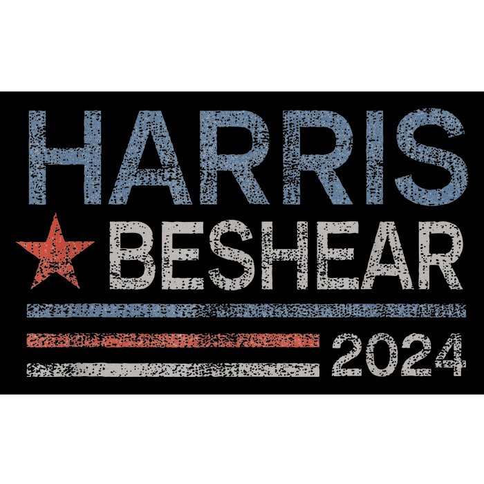 Harris Beshear 2024 Retro Stripe Voters Democrat Candidate Bumper Sticker