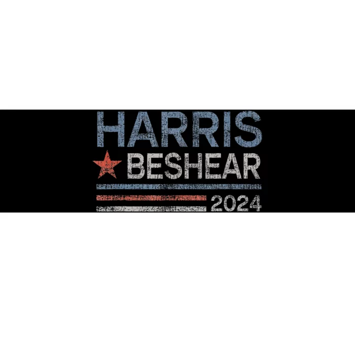 Harris Beshear 2024 Retro Stripe Voters Democrat Candidate Bumper Sticker