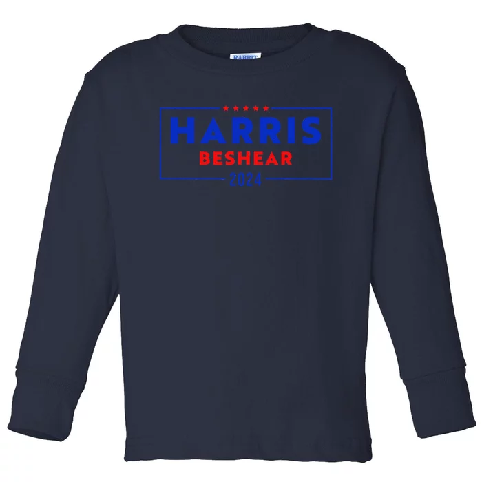 Harris Beshear 2024 Kamala Harris Andy Beshear 2024 Toddler Long Sleeve Shirt