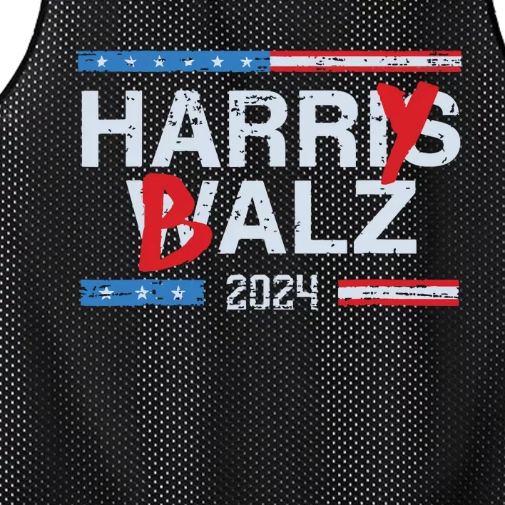 Harry Balz 2024 Funny Kamala Harris And Tim Walz 2024 Mesh Reversible Basketball Jersey Tank