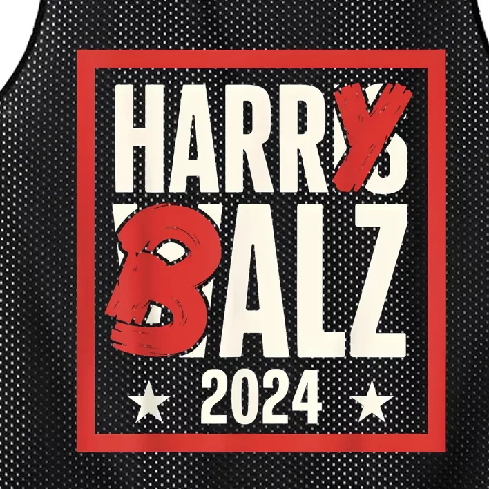 Harry Balz 2024 Funny Political Campaign Harris Walz Memes Mesh Reversible Basketball Jersey Tank