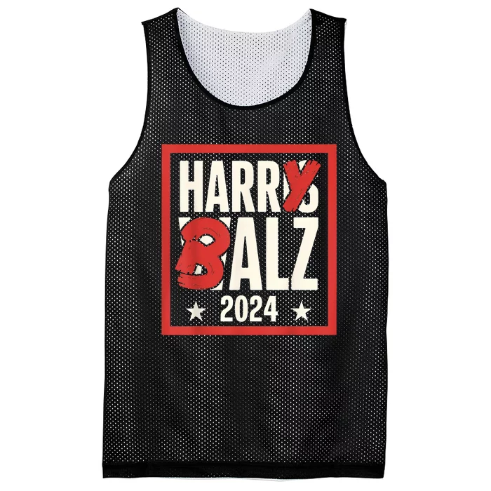 Harry Balz 2024 Funny Political Campaign Harris Walz Memes Mesh Reversible Basketball Jersey Tank