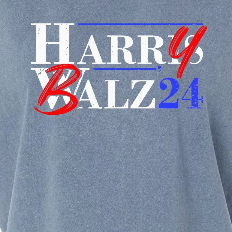 Harry Balz 2024 Funny Kamala Harris And Tim Walz 2024 Garment-Dyed Women's Muscle Tee