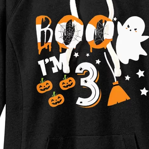 Halloween Birthday 3 Year Old 3rd Birthday Women's Fleece Hoodie