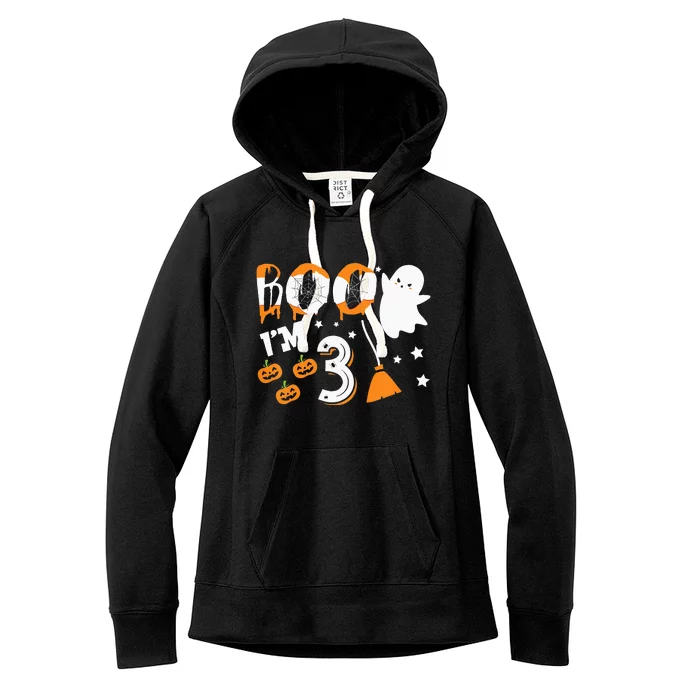 Halloween Birthday 3 Year Old 3rd Birthday Women's Fleece Hoodie