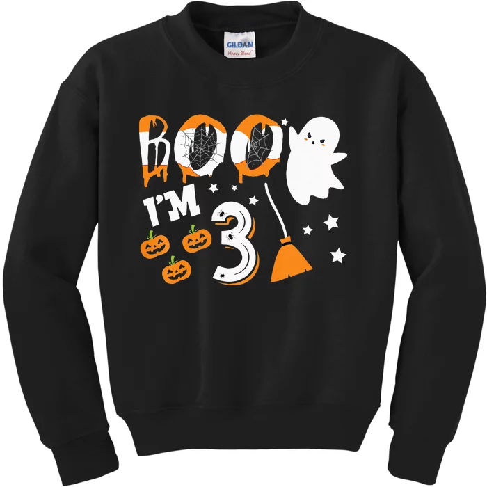 Halloween Birthday 3 Year Old 3rd Birthday Kids Sweatshirt