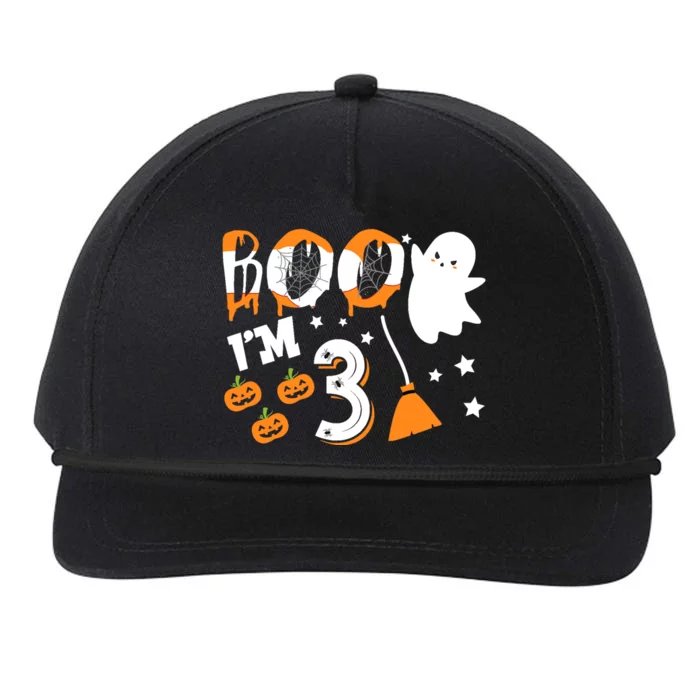 Halloween Birthday 3 Year Old Boy Girl 3rd Birthday Costume Snapback Five-Panel Rope Hat