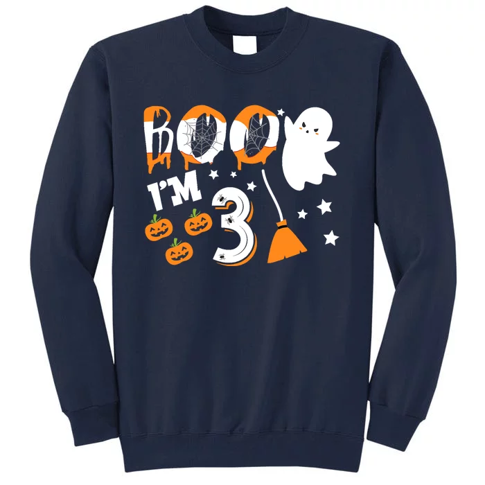 Halloween Birthday 3 Year Old Boy Girl 3rd Birthday Costume Tall Sweatshirt