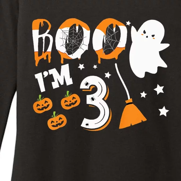 Halloween Birthday 3 Year Old 3rd Birthday Costume Womens CVC Long Sleeve Shirt