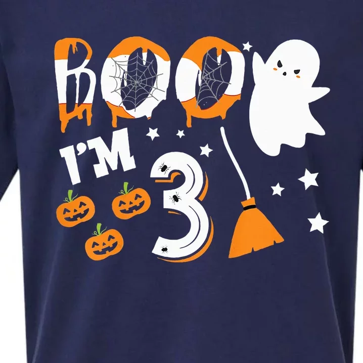 Halloween Birthday 3 Year Old 3rd Birthday Costume Sueded Cloud Jersey T-Shirt