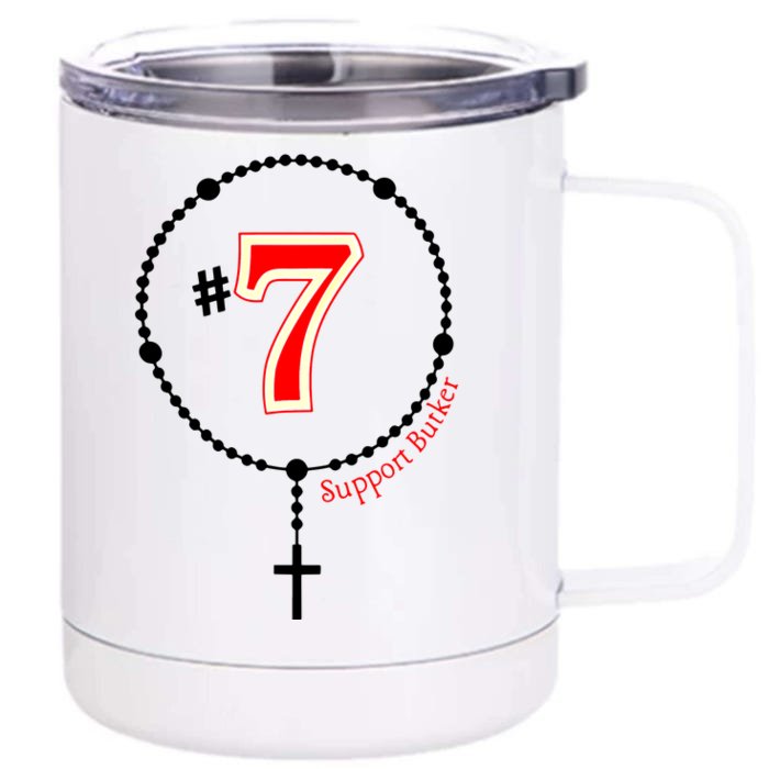 Harrison Butker #7 Butker Catholic Front & Back 12oz Stainless Steel Tumbler Cup