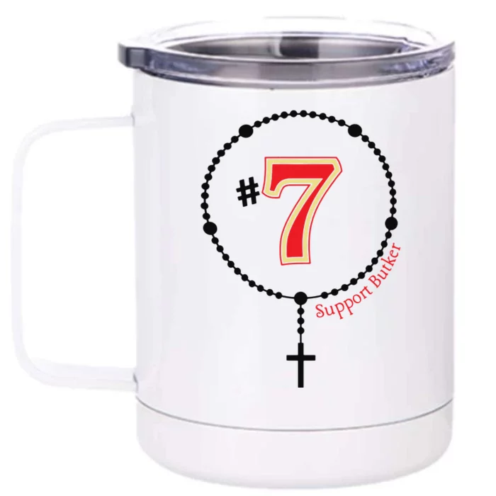 Harrison Butker #7 Butker Catholic Front & Back 12oz Stainless Steel Tumbler Cup