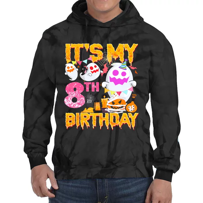 Halloween Birthday 8 Year Old Boy Girl 8th Birthday Costume Tie Dye Hoodie