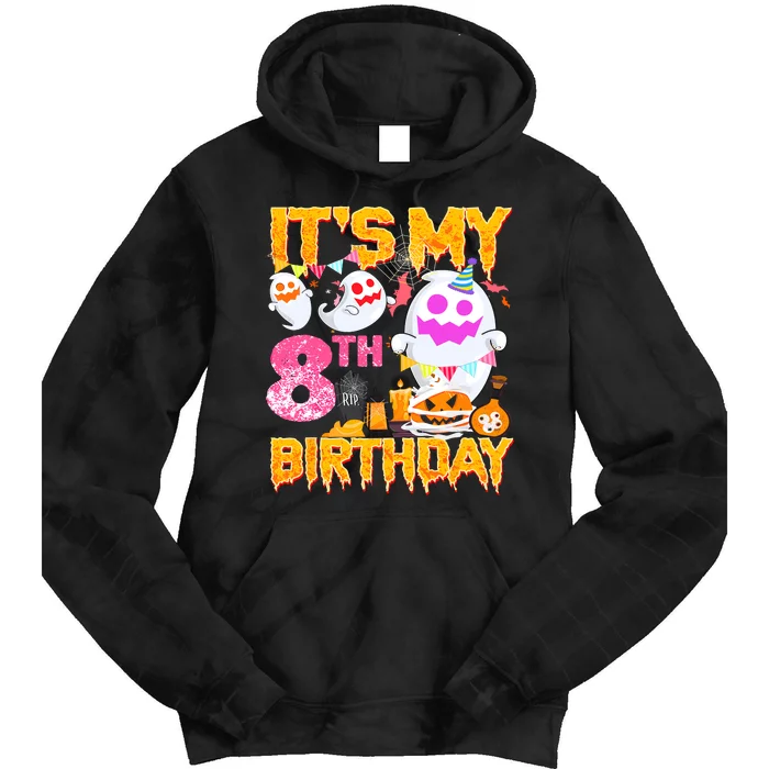 Halloween Birthday 8 Year Old Boy Girl 8th Birthday Costume Tie Dye Hoodie