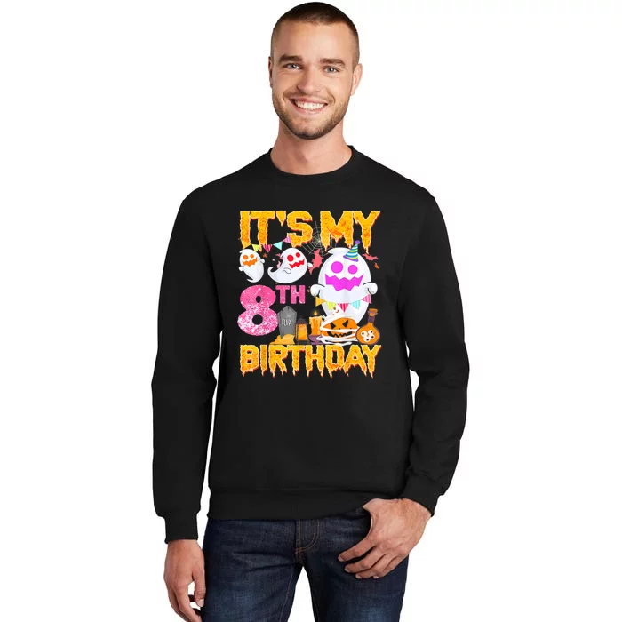 Halloween Birthday 8 Year Old Boy Girl 8th Birthday Costume Sweatshirt