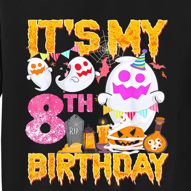 Halloween Birthday 8 Year Old Boy Girl 8th Birthday Costume Sweatshirt