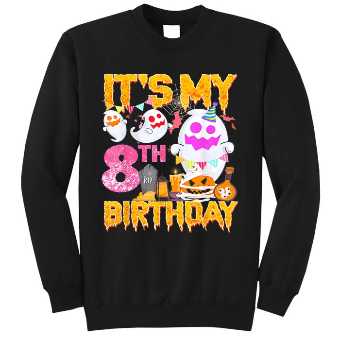 Halloween Birthday 8 Year Old Boy Girl 8th Birthday Costume Sweatshirt