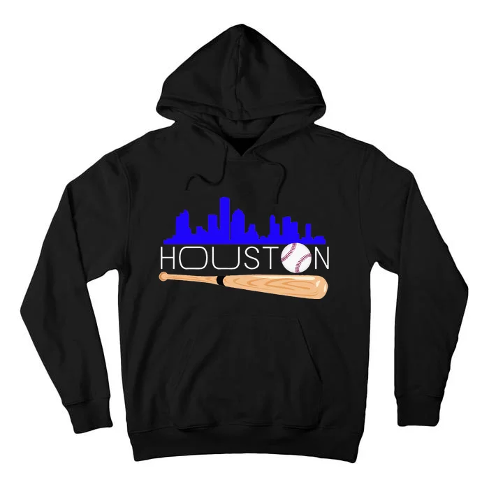 Houston Baseball Astro Font For Hometown Baseball Fan Long Sleeve Tall Hoodie