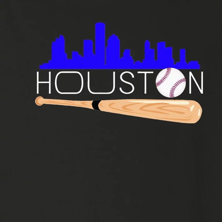 Houston Baseball Astro Font For Hometown Baseball Fan Long Sleeve Toddler Long Sleeve Shirt