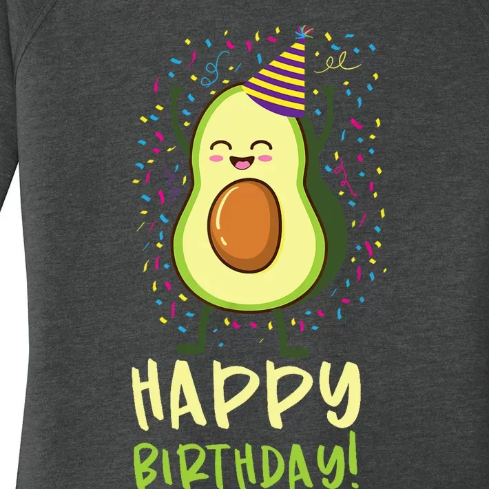 Happy Birthday Avocado Birthday Women's Perfect Tri Tunic Long Sleeve Shirt