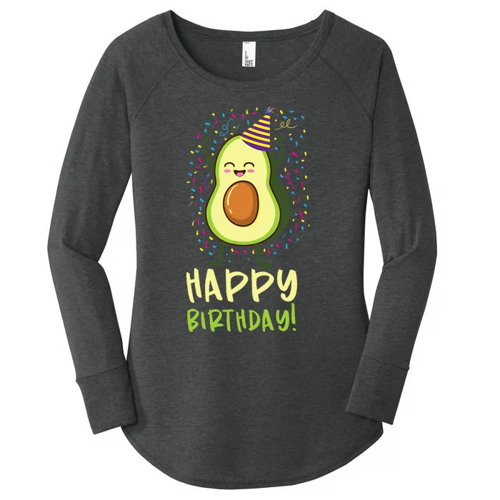 Happy Birthday Avocado Birthday Women's Perfect Tri Tunic Long Sleeve Shirt