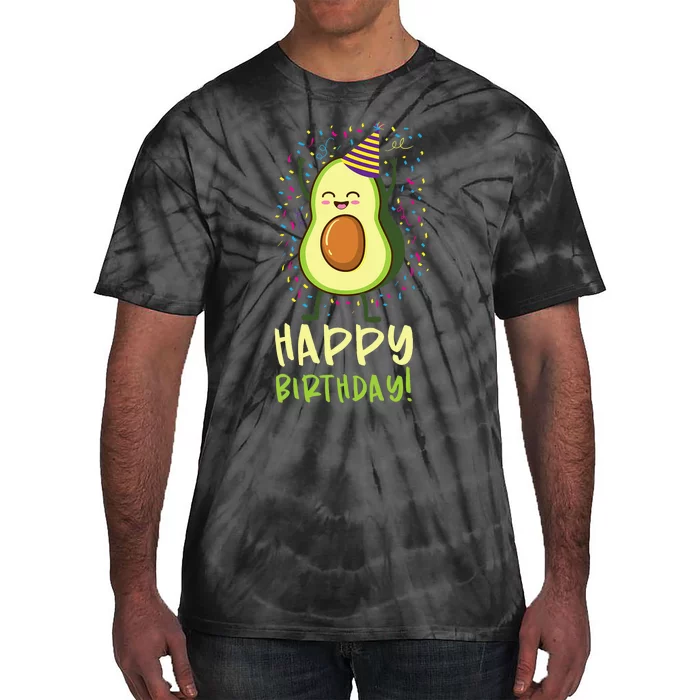 Happy Birthday Avocado Birthday Tie-Dye T-Shirt