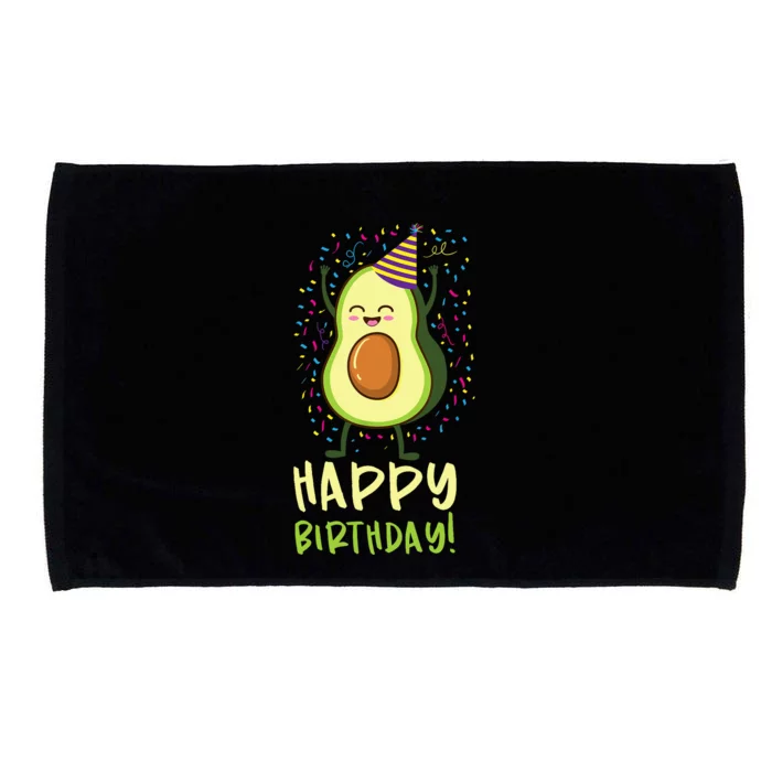 Happy Birthday Avocado Birthday Microfiber Hand Towel