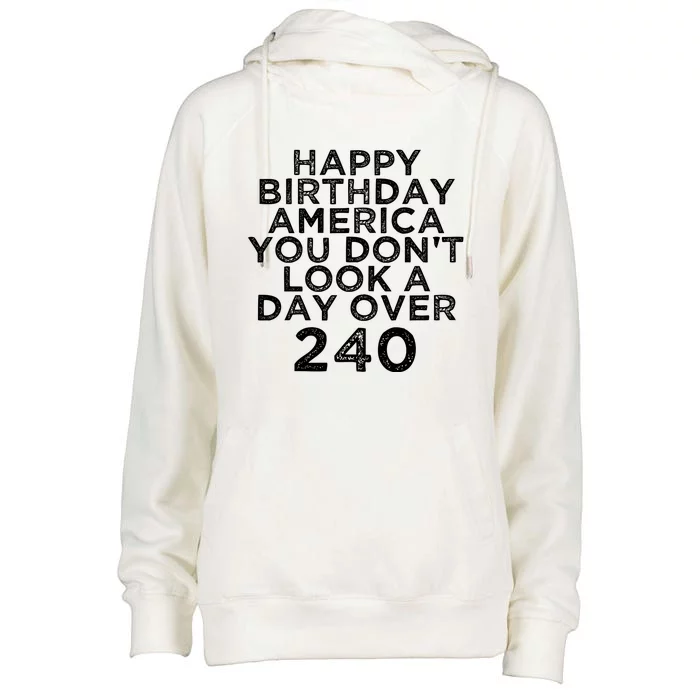 Happy Birthday America Gift Funny Fourth Of July 2021 Gift Womens Funnel Neck Pullover Hood