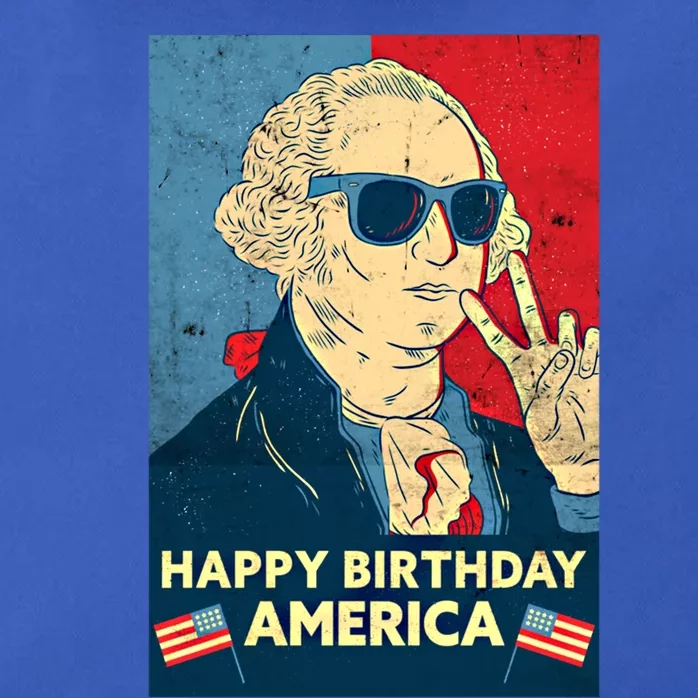 Happy Birthday America Gift George Washington 4th Of July Gift Zip Tote Bag