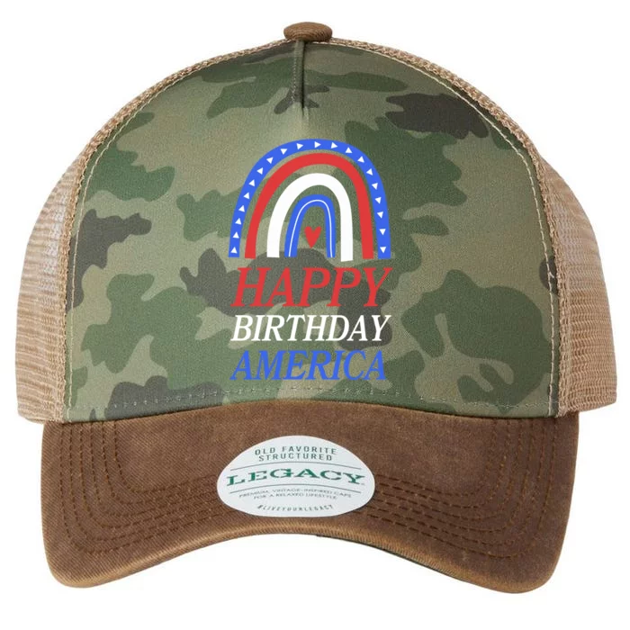 Happy Birthday America 4th Of July Bohemian Rainbow Cute Gift Legacy Tie Dye Trucker Hat